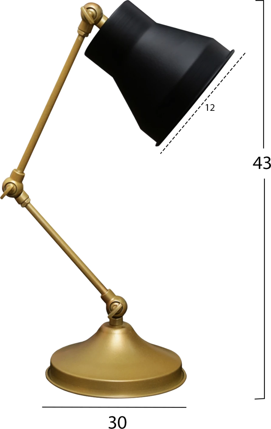 Namizna svetilka iz kovine v zlato-črni barvi FH7590.01