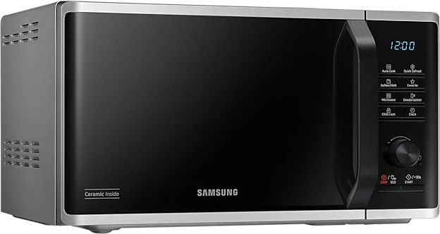 Mikrovalovna, Samsung MS23B3515AS, Solo, 23 L, 1150 W, LED, črno/siva