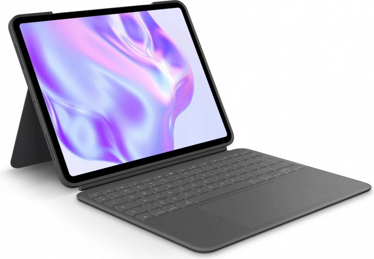 Ovitek s tipkovnico in velikim sledilnim ploščkom za iPad Pro 13 (M4), Logitech Combo Touch, grafit
