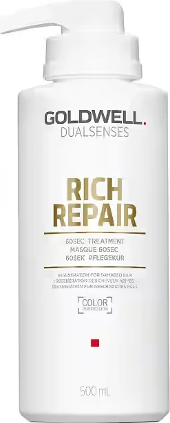 Intenzivna maska za lase za ženske Goldwell Dualsenses Rich Repair 60sec Treatment, 500 ml