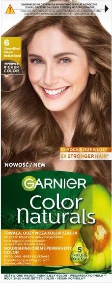Barva za lase, odtenek 6 Temno blond, Garnier Color Naturals, za ženske