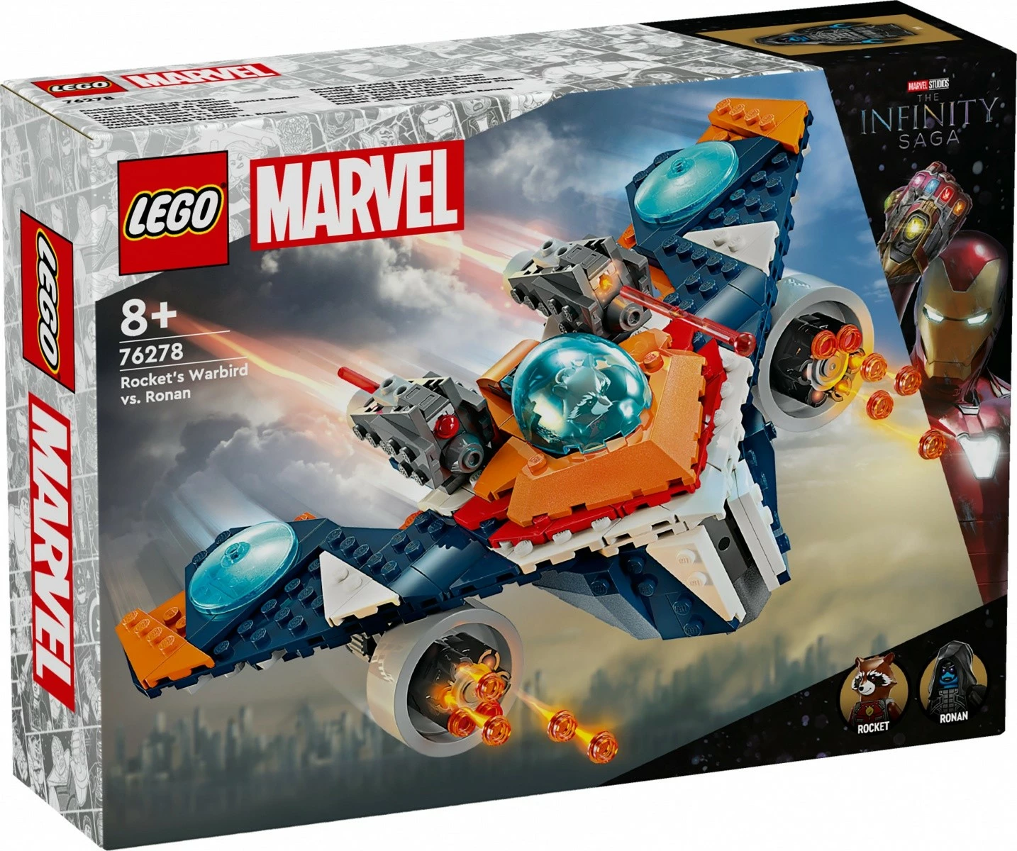Set konstruktor LEGO Marvel Super Heroes 76278 Warbird Rocket proti Ronan, 290 kosov, za otroke 8+