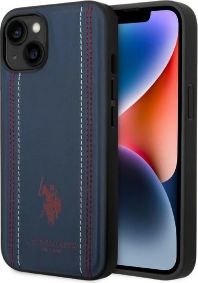Ovitek za iPhone 14 6,1", U.S. Polo Assn. USHCP14SPFAV, sintetično usnje, temno moder