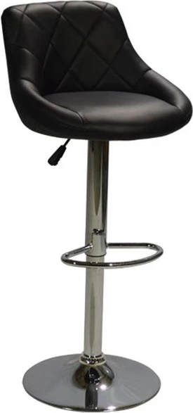 Barski stol Rose FH204.01 z dvižnim plinom in črnim PU 47x40x104cm, set 2 kosov