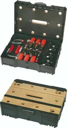 Set stiskal Bessey Schnellspanner-Systainer STC-S-MFT, plastična škatla, črna