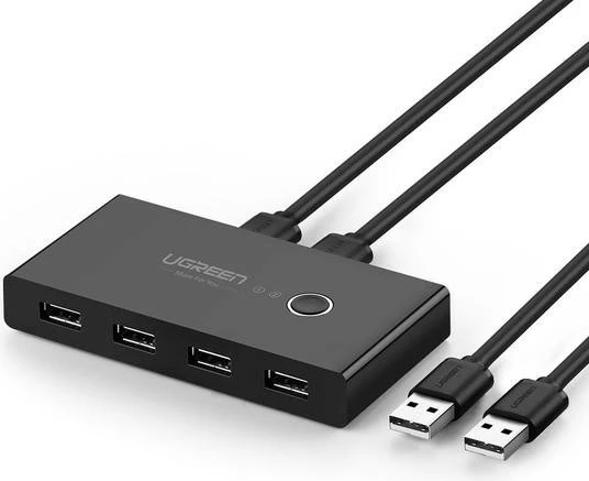 USB stikalo Ugreen 30767, 6 vrat, 1,5 m, črno