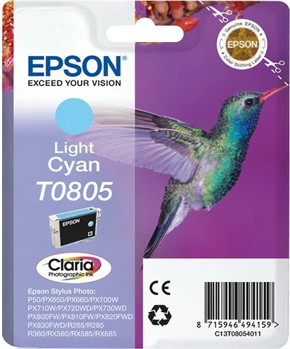 Toner Claria Light Cyan (Epson Hummingbird T0805), 7,4 ml