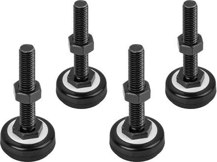 Nivojske noge za omare Lanberg AK-1602-B, M10, črne, 4 kosi