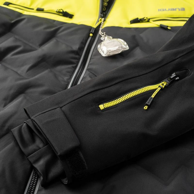 Smučarska jakna za moške Iguana, črno-rumena