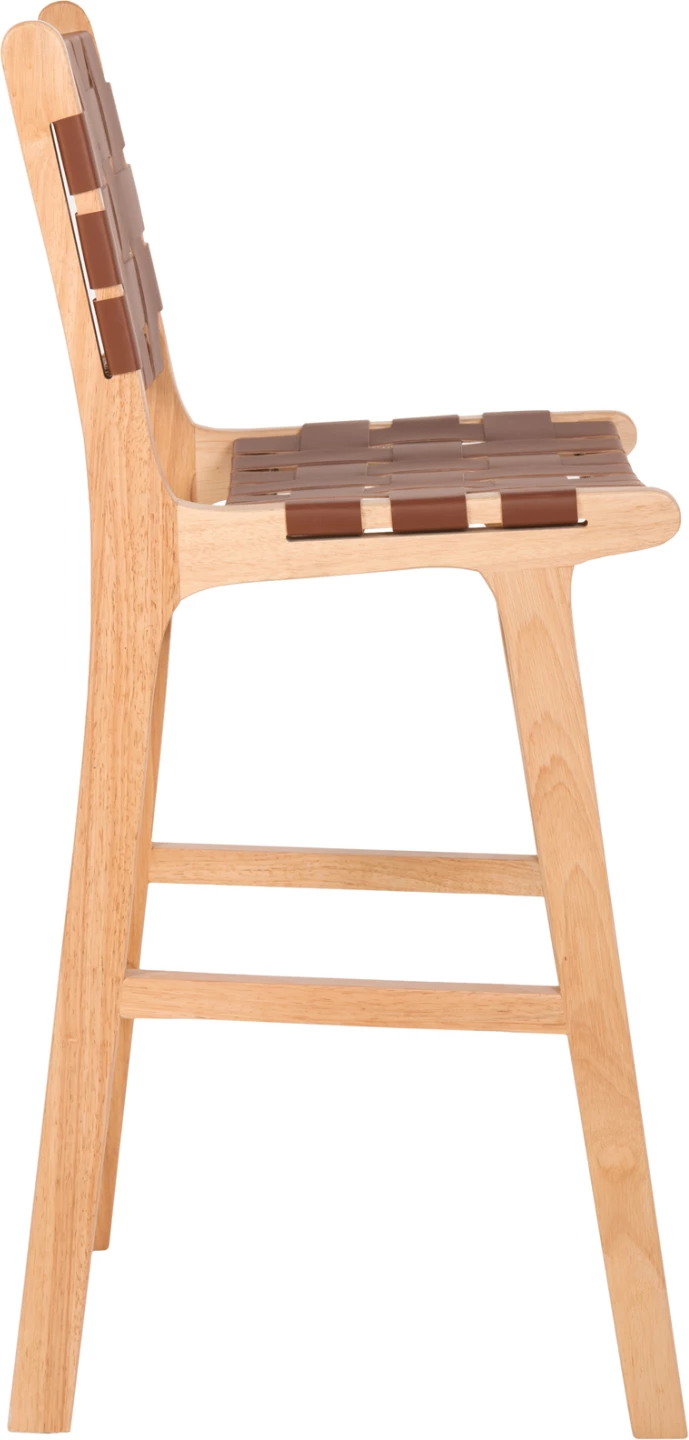 Barski stol FELIPE srednje višine FH9329.01 Toon les v naravni barvi-rjavi PU 45x47x94Hcm