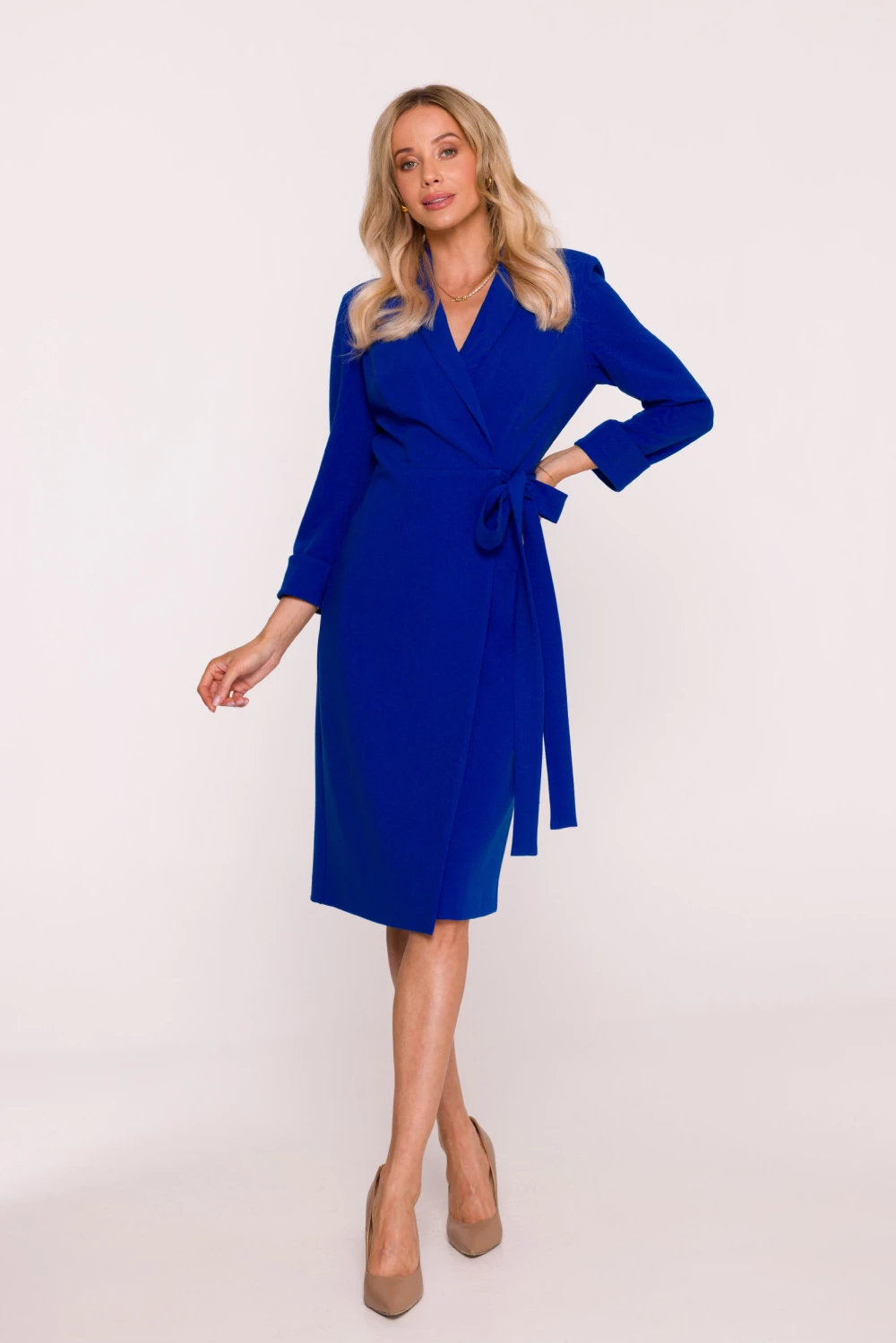 Obleka zavita Stylove 217278, modra