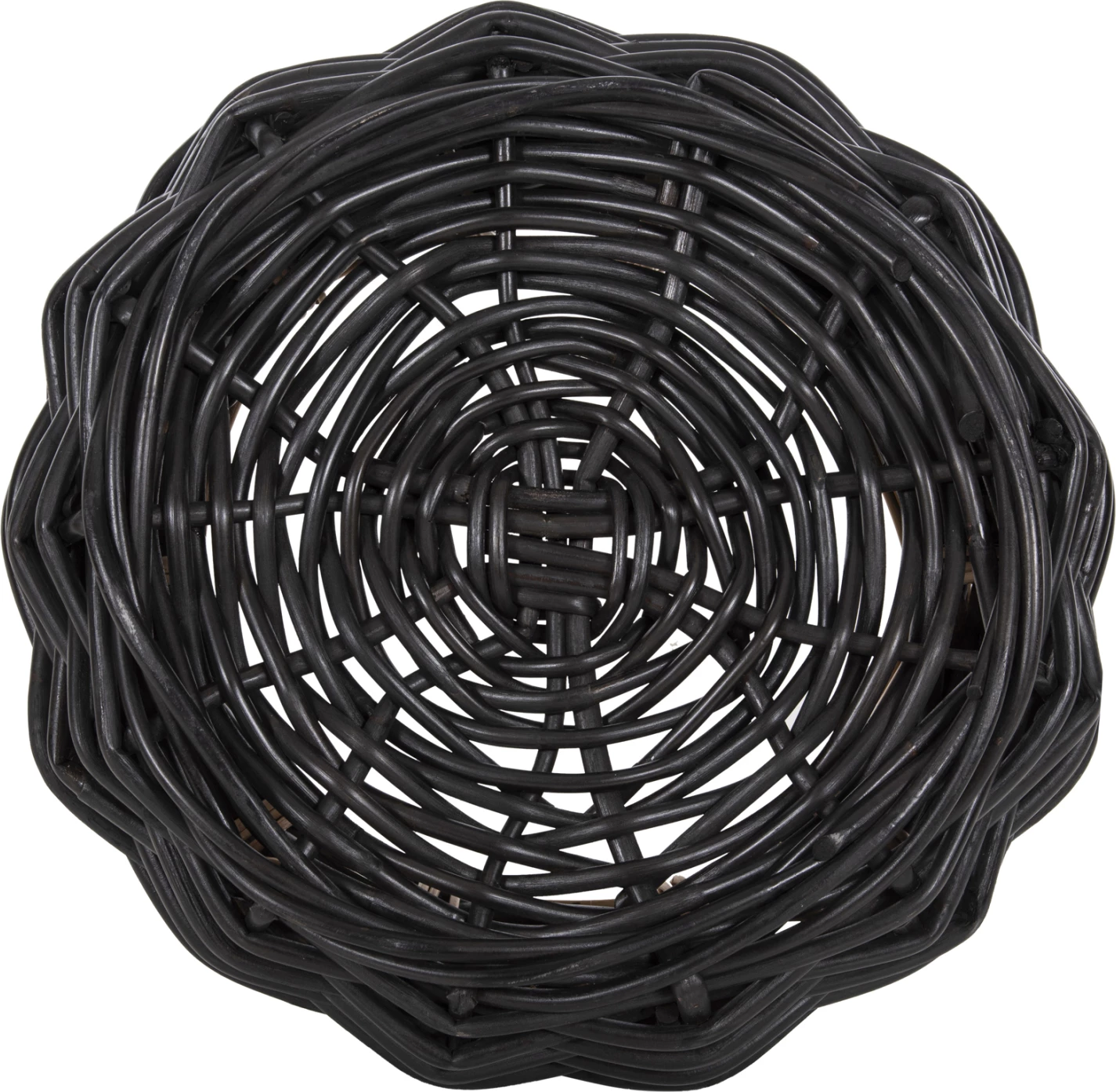 Talna košara POTTS FH4378 CL ratan v črni in naravni barvi Φ62x36Hcm